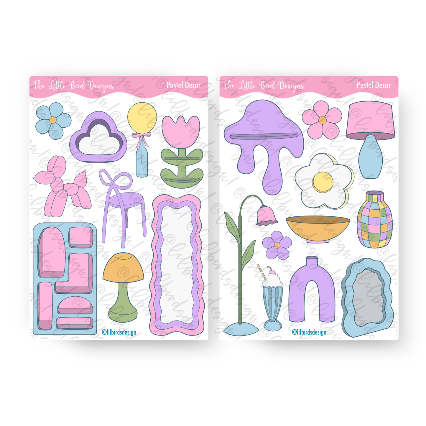 Pastel Decor Sticker Sheets