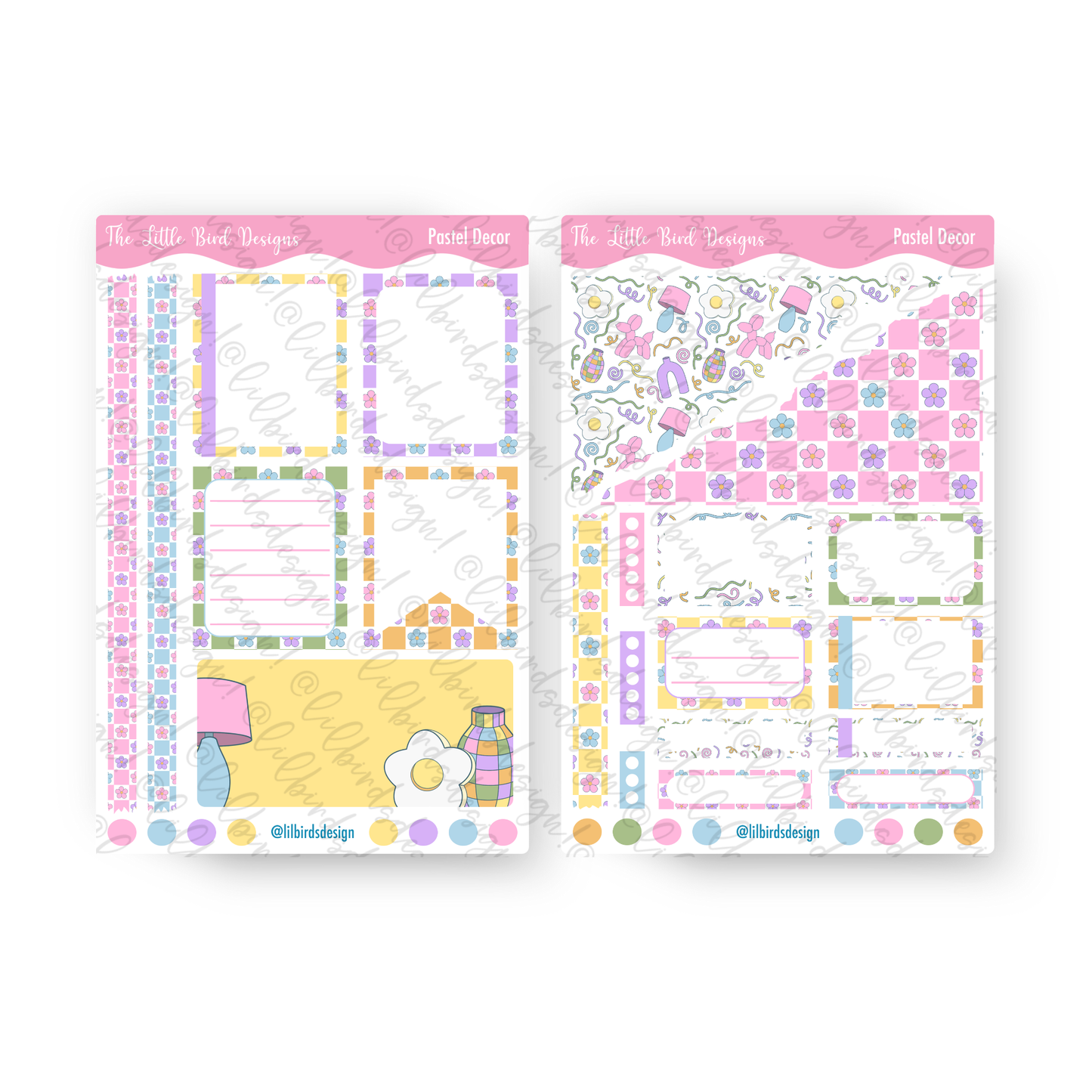 Pastel Decor - Passion Planner Daily – Sticker Bundle