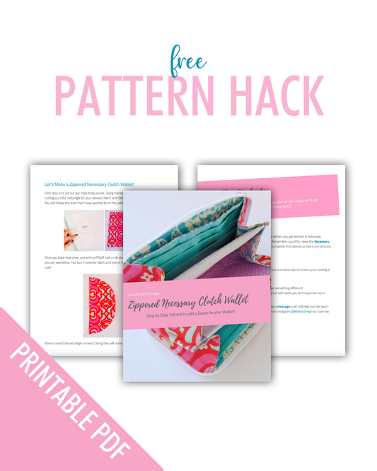 Printable - Zippered Necessary Clutch Wallet PDF Tutorial - Freebie