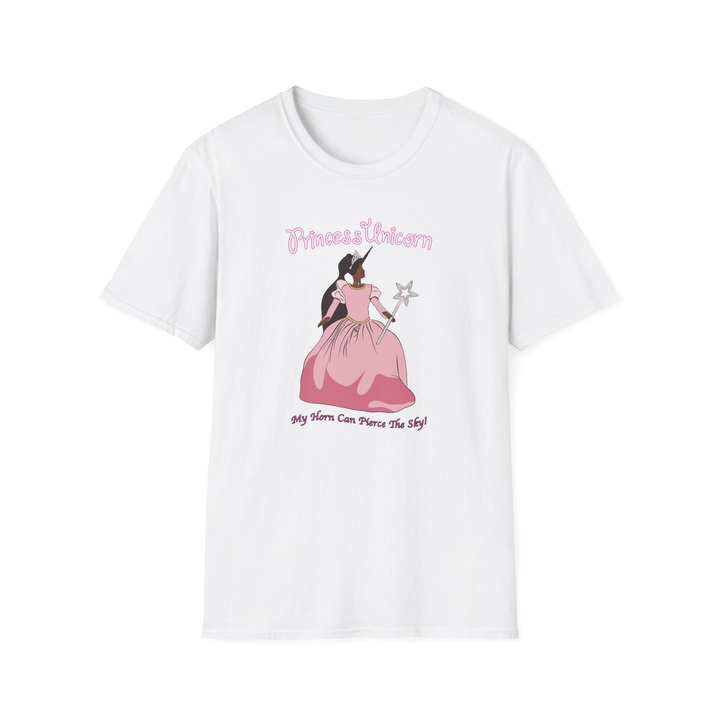 Black Princess Unicorn Loose Fit Softstyle Tee