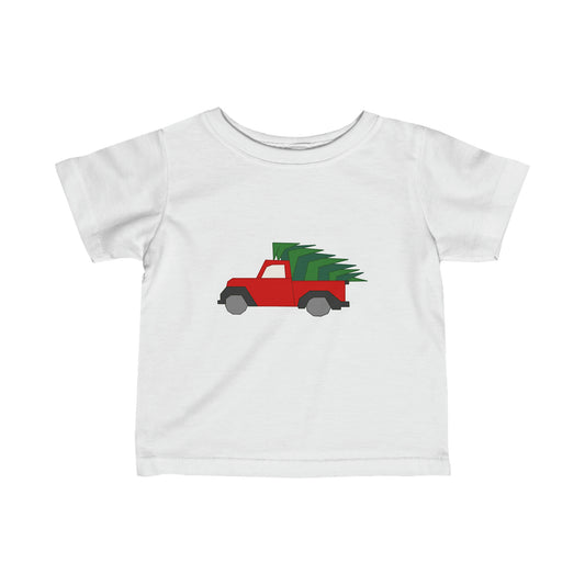 Little Red Christmas Truck Infant Fine Jersey Tee