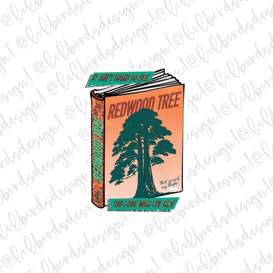 Redwood Tree Waterproof Sticker