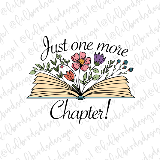 Just One More Chapter Waterproof Sticker