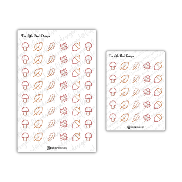 Fall Icon Sticker Sheets