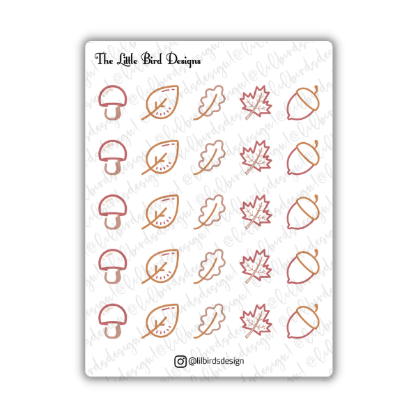 Fall Icon Sticker Sheets