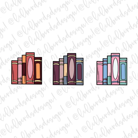 Book Stacks Waterproof Sticker