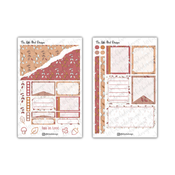 Fallen Leaves – Passion Planner Daily – Sticker Bundle