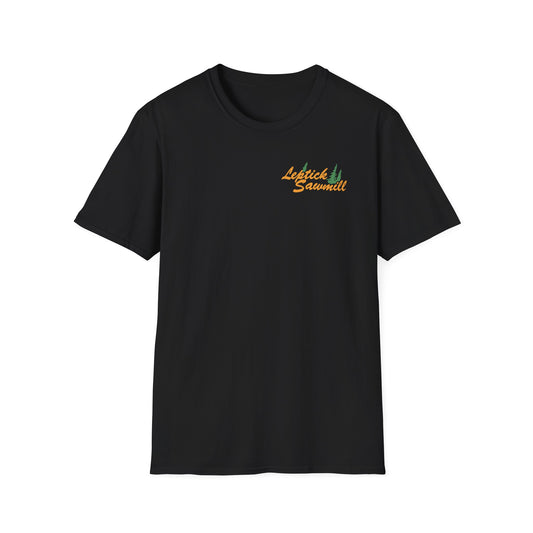Leptick Sawmill Logo Front and Back Softstyle T-Shirt