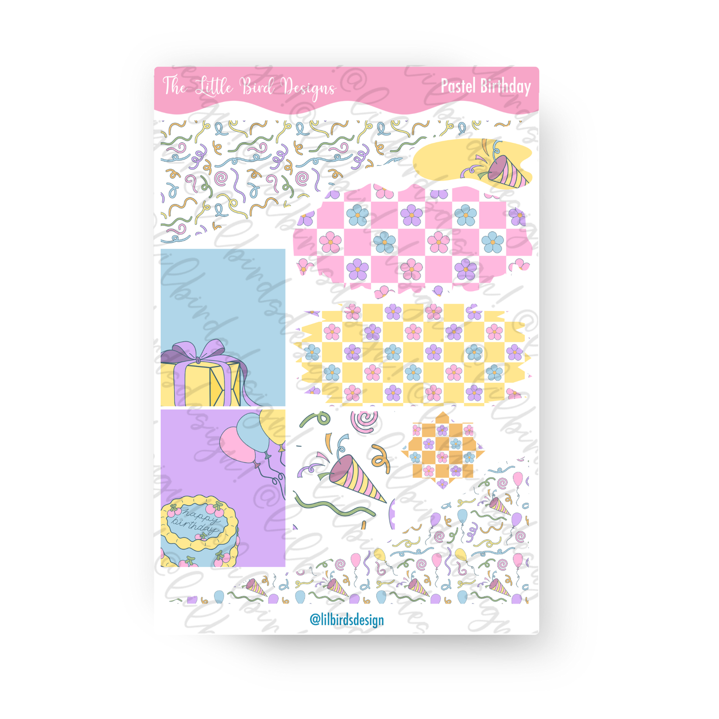 Pastel Birthday - Sticker Sheets