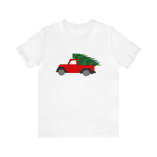 Little Red Christmas Truck Loose Fit Jersey Short Sleeve Tee