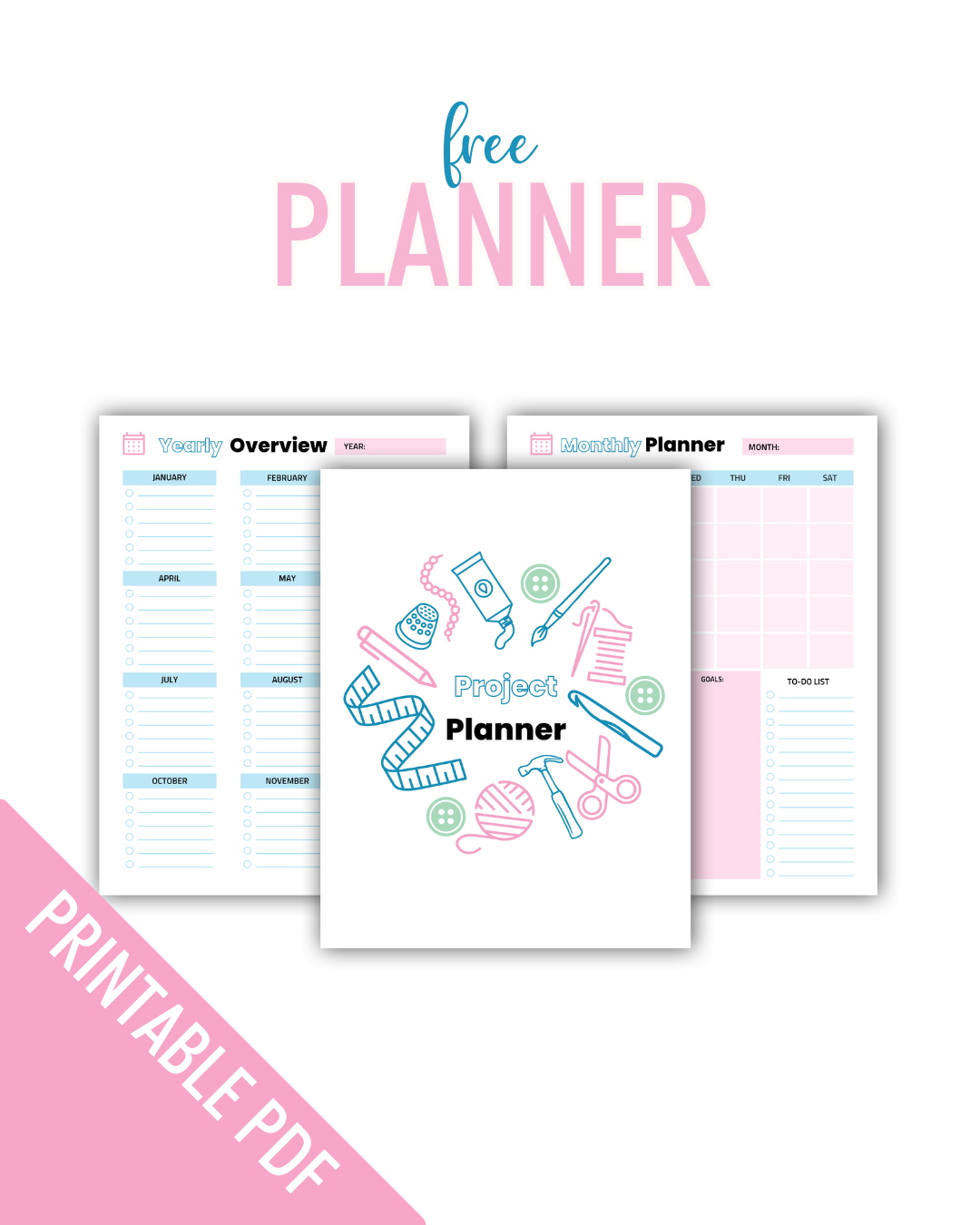PRINTABLE - Project Planner and Tracker - Freebie
