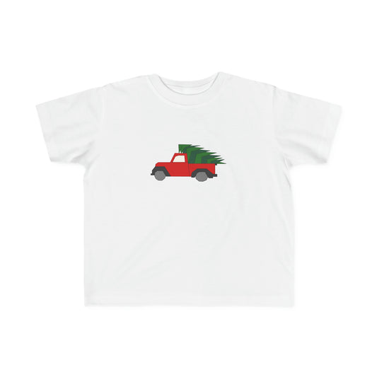 Little Red Christmas Truck Toddler Fine Jersey Tee