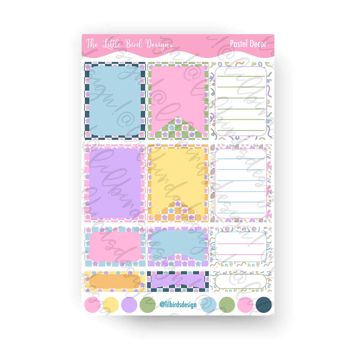 Pastel Decor Functional Boxes Sticker Sheet