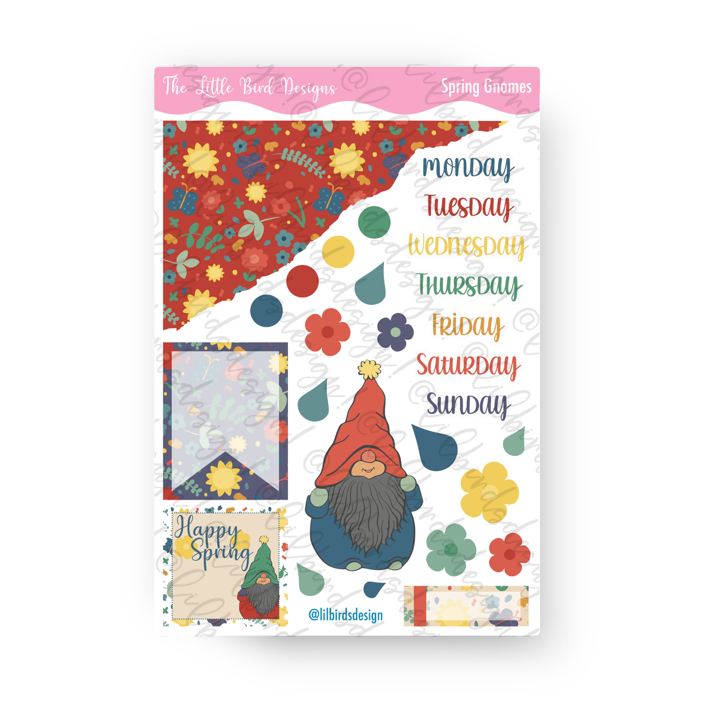PRINTABLE - Spring Gnome Extras Sticker Sheets