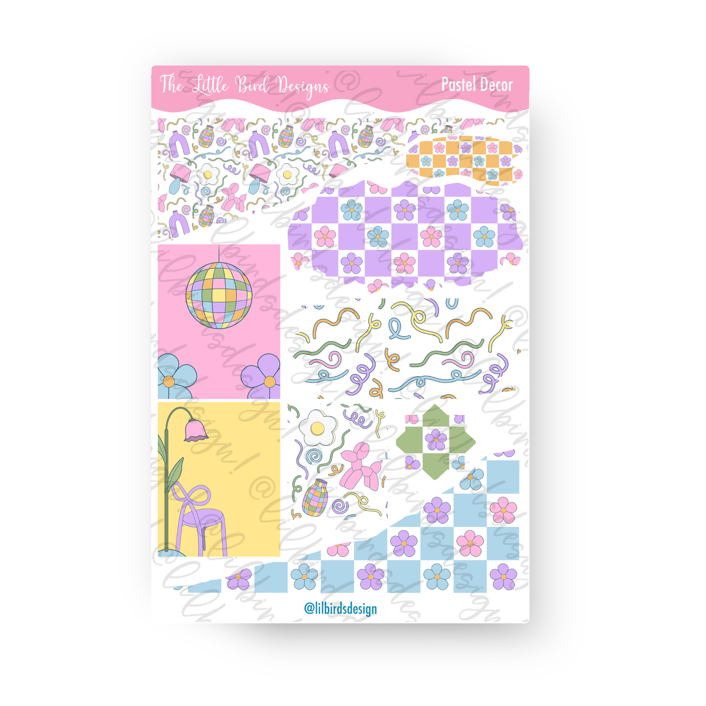 Pastel Decor Sticker Sheets