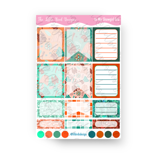 In My Showgirl Era Functional Boxes Sticker Sheet