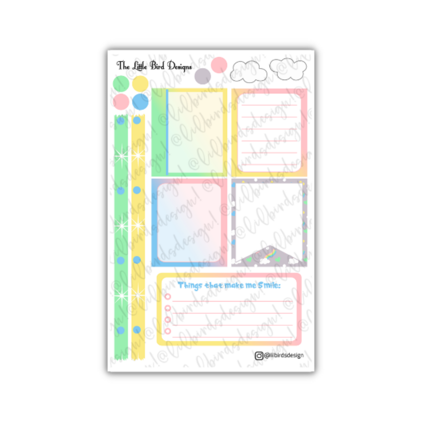 Pastel Rainbow – Passion Planner Daily – Sticker Bundle