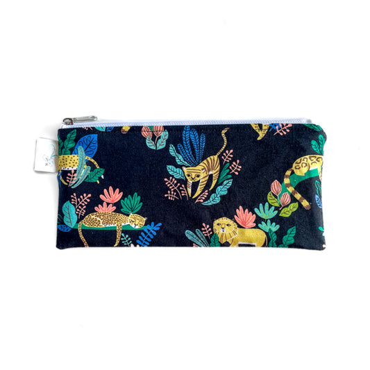 Cheetahs, Leopards and Tigers Cotton Pencil Pouch