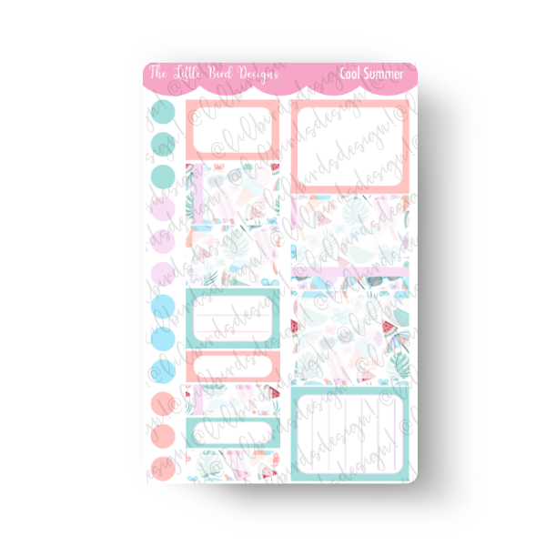 Cool Summer Functional Boxes Sticker Sheet