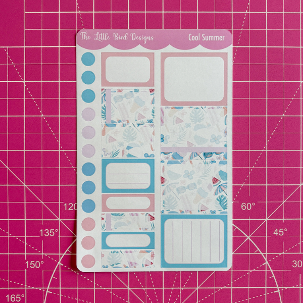 Cool Summer Functional Boxes Sticker Sheet