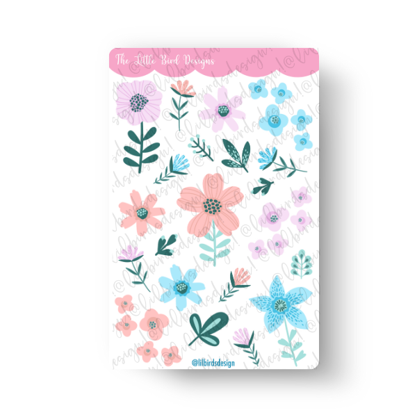 Summer Floral Sticker Sheets