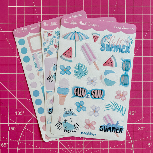 Cool Summer Sticker Sheets