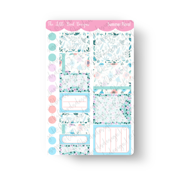 Summer Floral Sticker Sheets