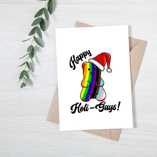 Happy Holi-Gays Greeting Card
