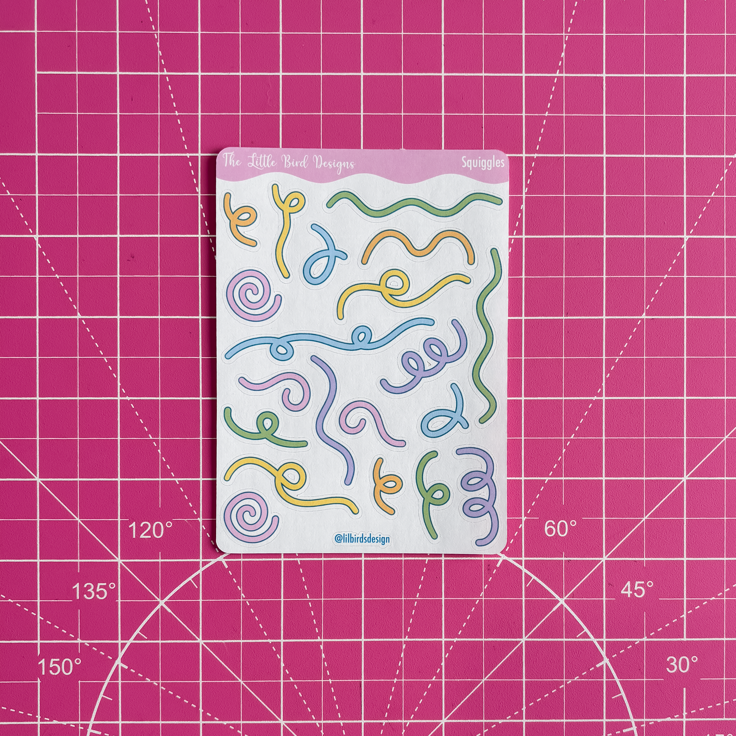 Pastel Squiggles Sticker Sheet