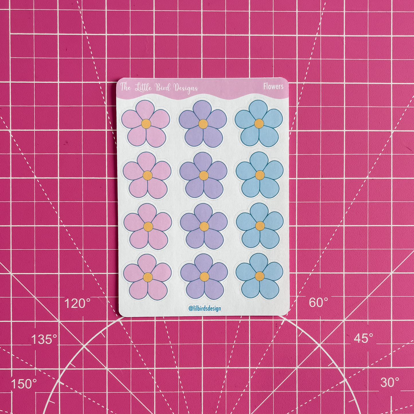 Pastel Flowers Sticker Sheet