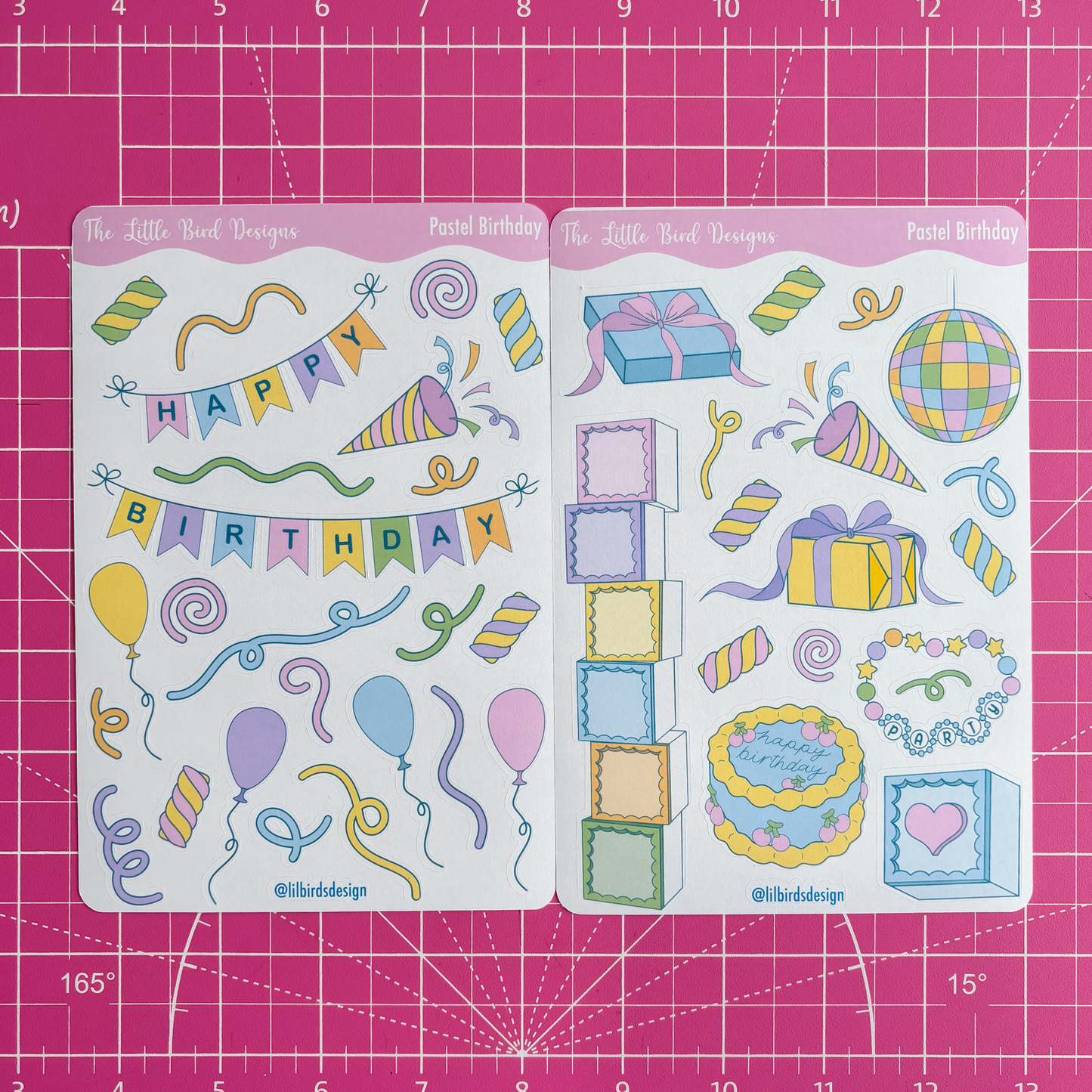 Pastel Birthday - Sticker Sheets