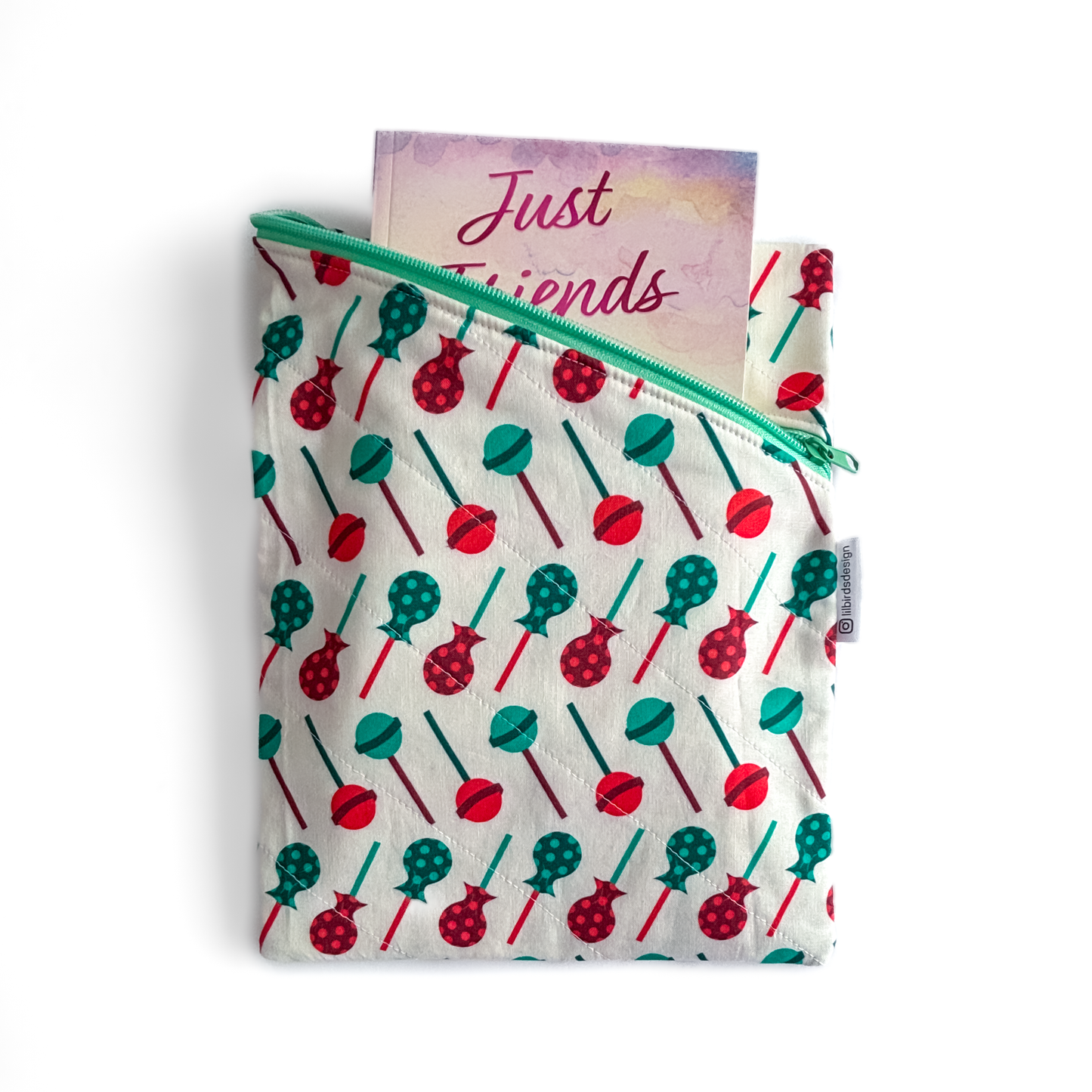 Red and Green Lollipops Book Sleeve