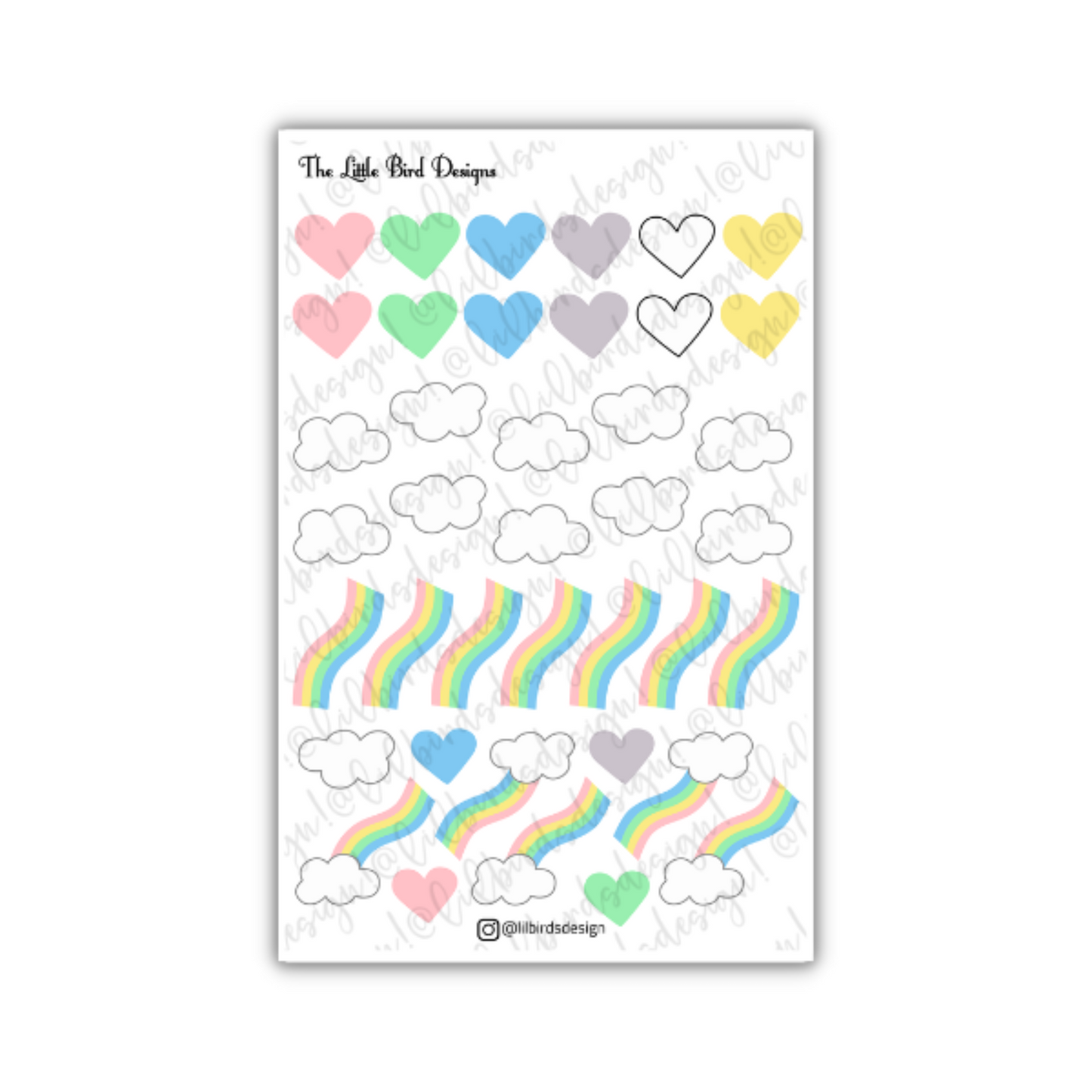 Pastel Rainbow Sticker Sheets