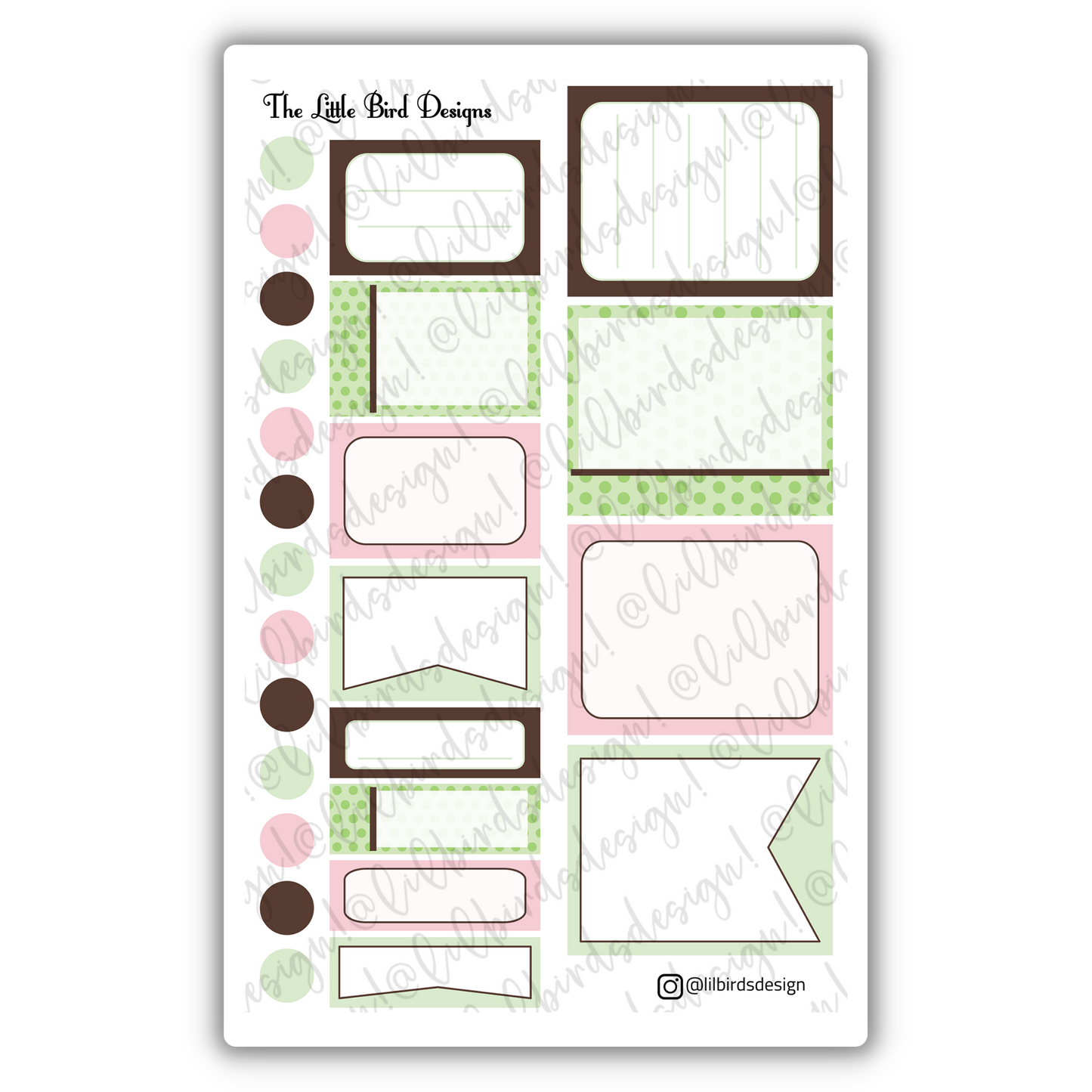 Mint Chocolate - Functional Boxes Sticker Sheet