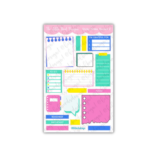 Sticky Notes - Version 2 - Sticker Sheets