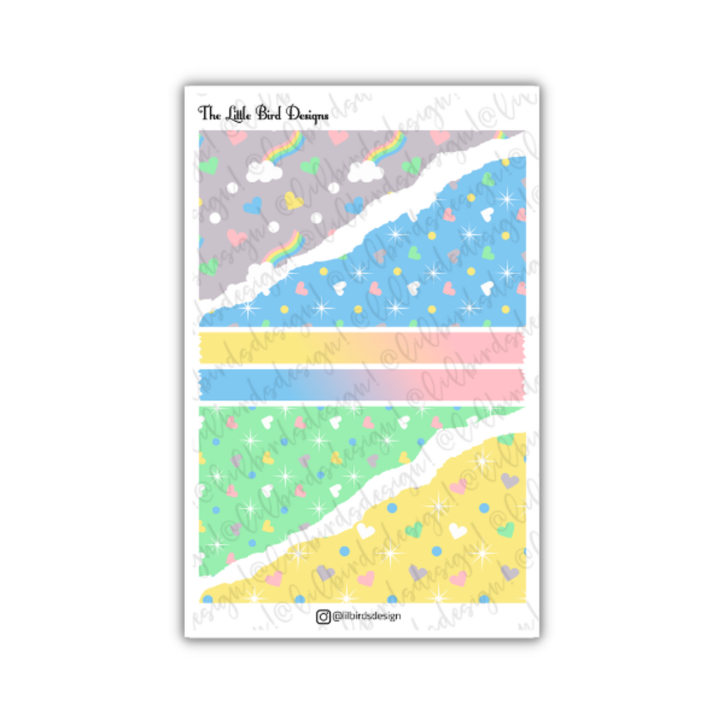 Pastel Rainbow Sticker Sheets