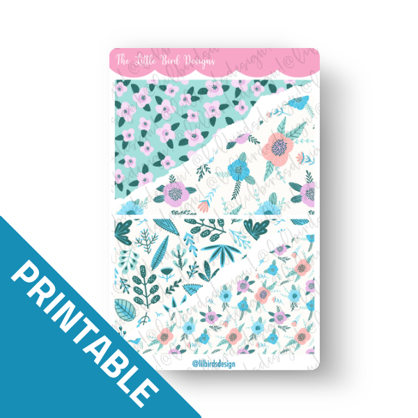 PRINTABLE - Summer Floral Sticker Sheets