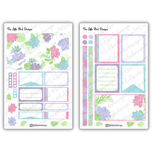 Watercolour Flowers – Passion Planner Daily – Sticker Bundle