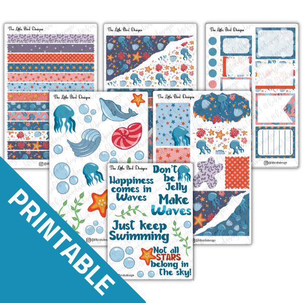 PRINTABLE - The Reef Life Sticker Sheets