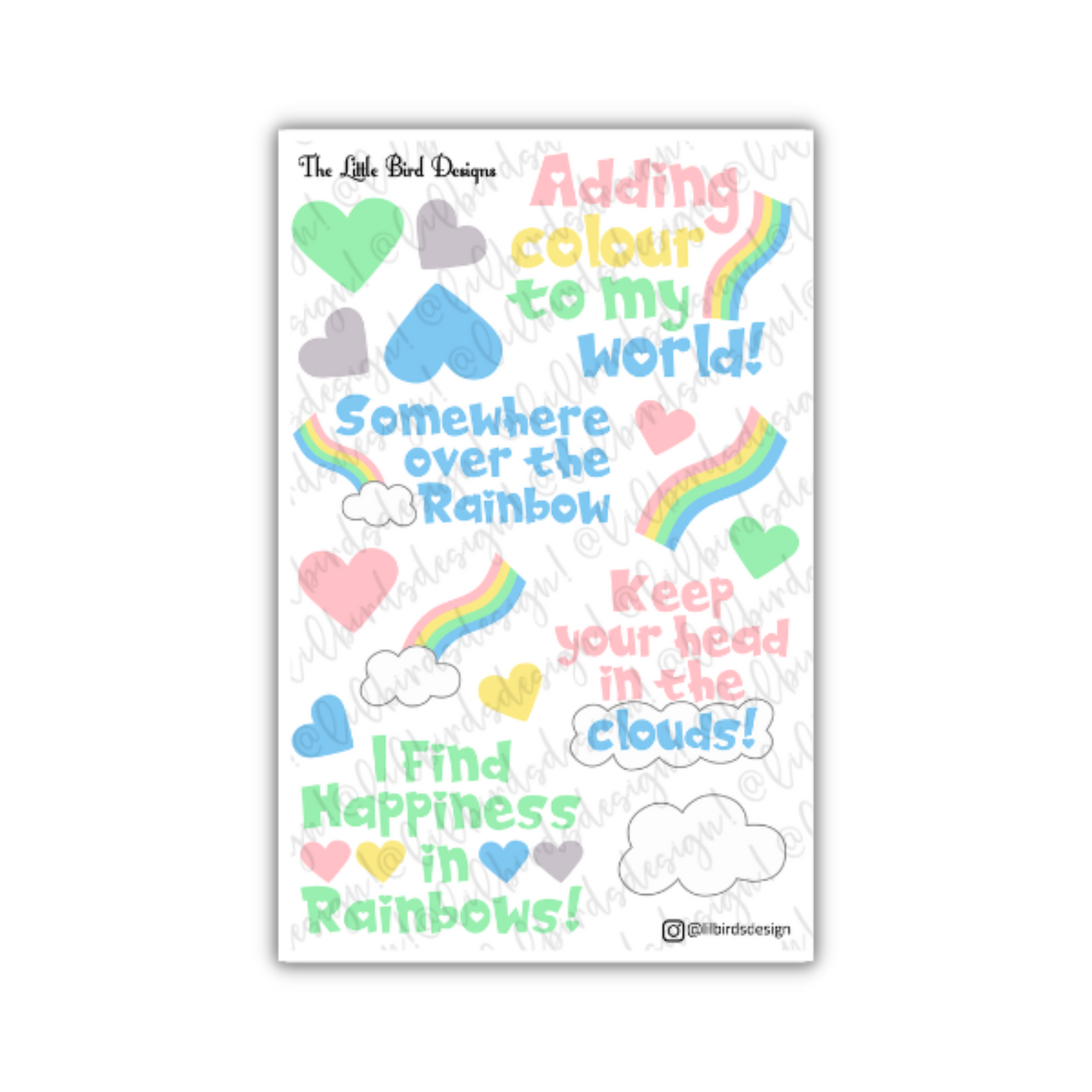 Pastel Rainbow Sticker Sheets