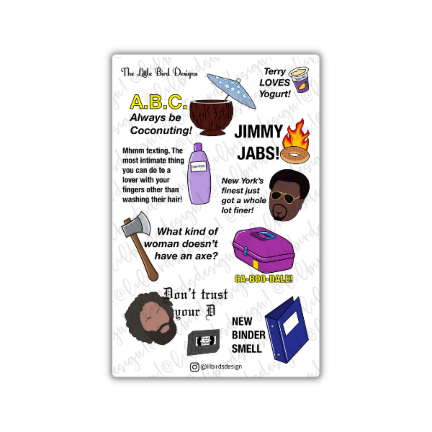 PRINTABLE - Nine-Nine - Brooklyn Nine-Nine Fan Art Sticker Sheets