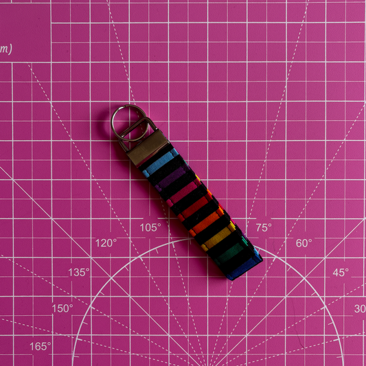 Rainbow Stripes Keyfob