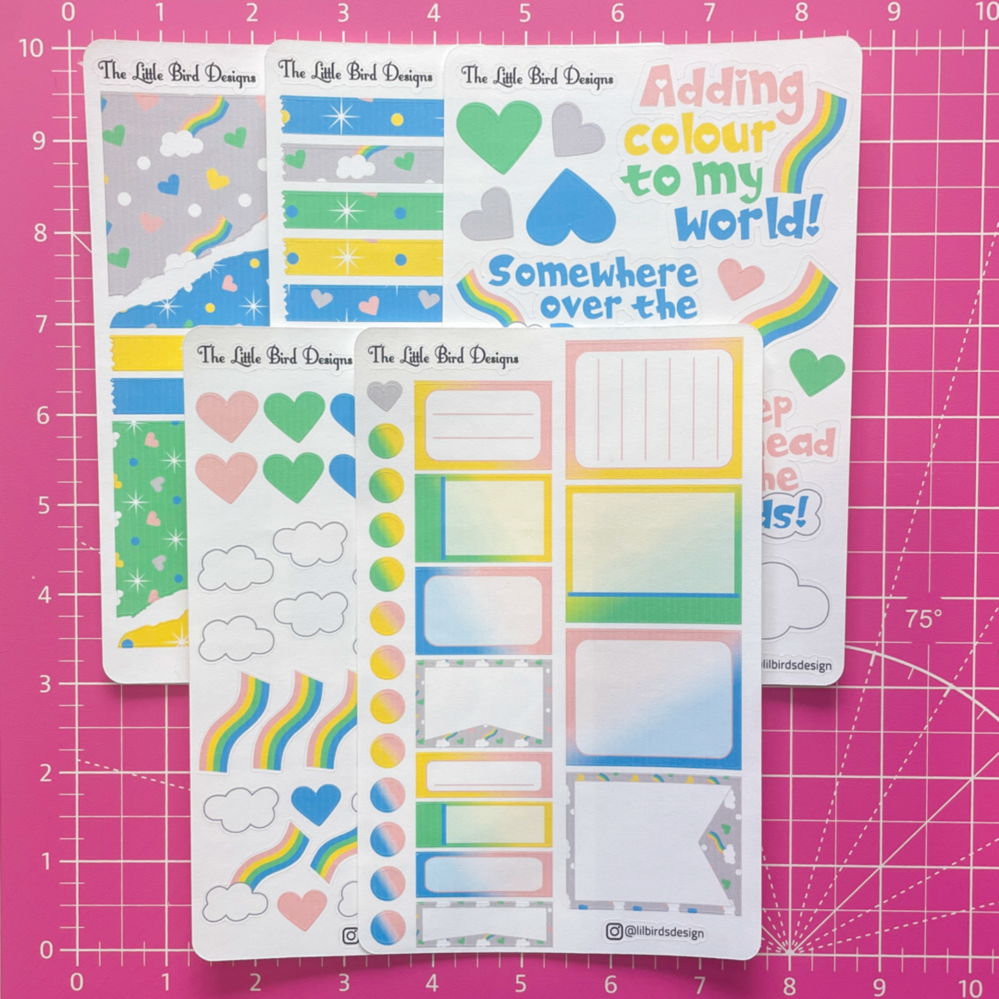 Pastel Rainbow Sticker Sheets