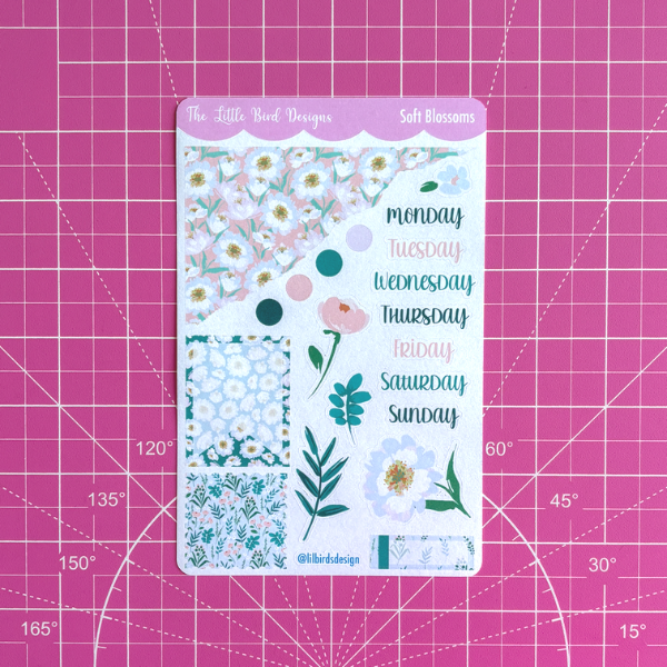 Soft Blossoms - Weekly Sticker Sheet