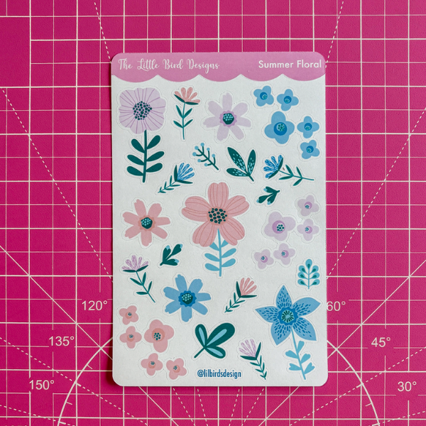 Summer Floral Sticker Sheets