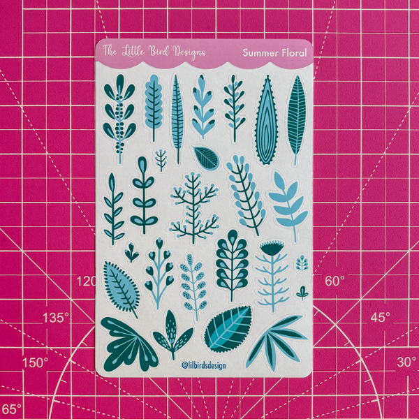 Summer Floral Sticker Sheets