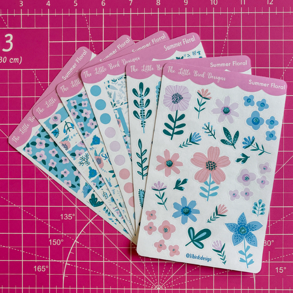 Summer Floral Sticker Sheets