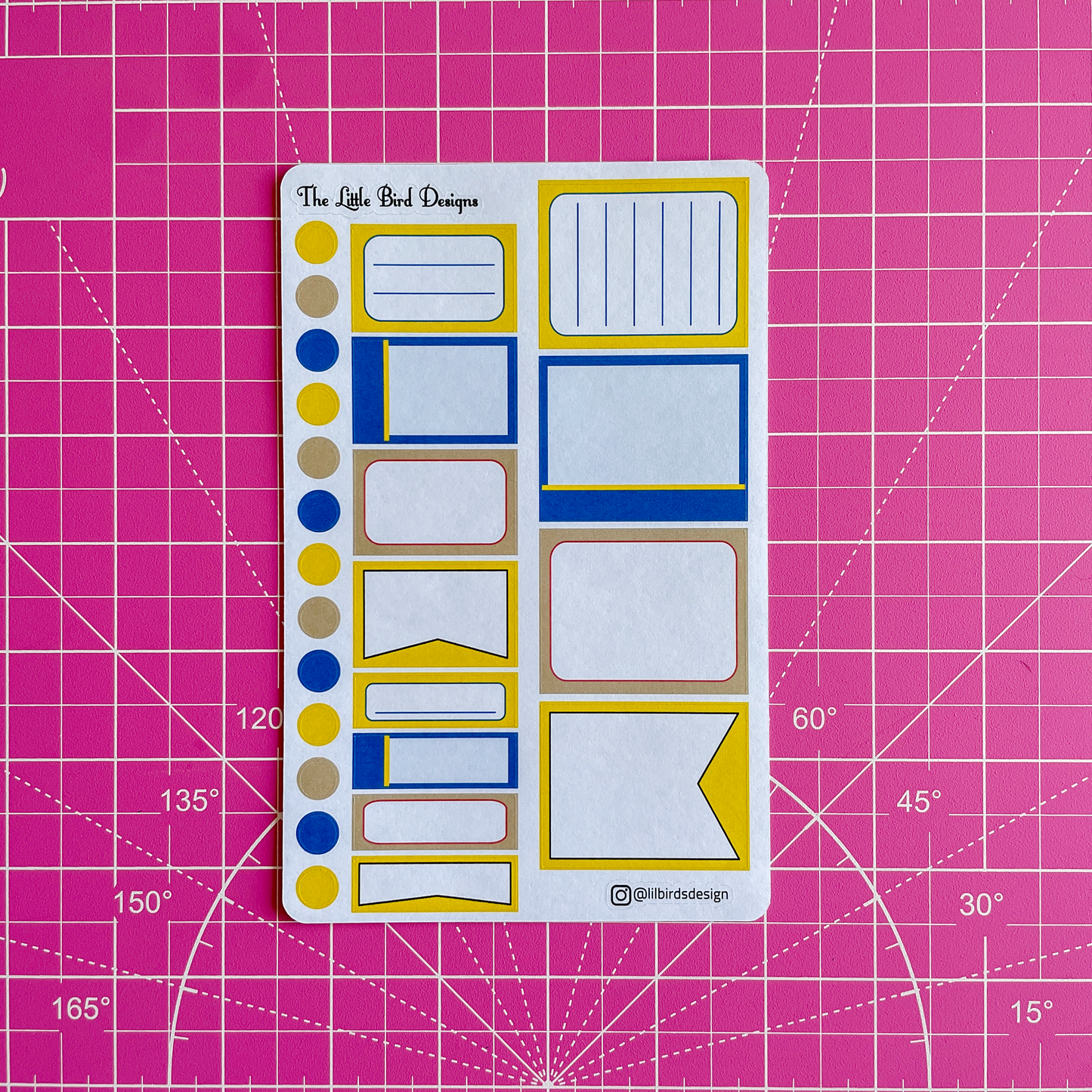 Blue and Yellow - Functional Boxes Sticker Sheet