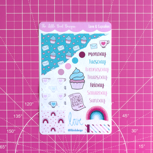 Love and Cupcakes - Weekly Sticker Sheet