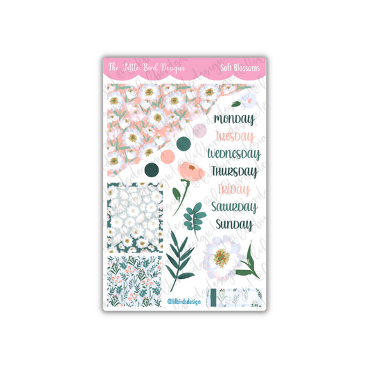 Soft Blossoms - Weekly Sticker Sheet